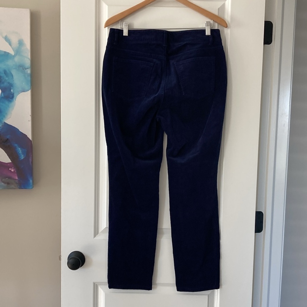 Talbots 10 blue pants curvy velour - Picture 8 of 13